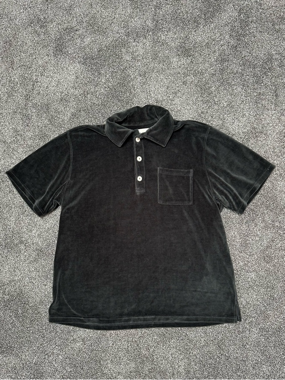 OAS Black Girona Velour Shirt